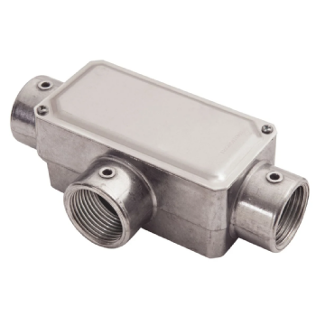 Condulete Alumínio Com Rosca BSP Tipo T 1" Com Tampa 56106/023