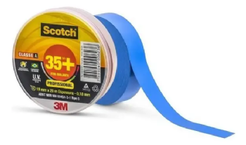 Fita Isolante 3M Scotch 35 Azul 19mm x 20m. Cód: HB004482509