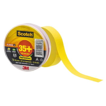 Fita Isolante 3M Scotch 35 Amarela 19mm x 20m. Cód: HB004482491
