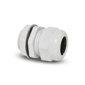 Prensa Cabo Steck PVC Cinza Rosca Métrica M32x1,5 Curta. Cód: S874CI