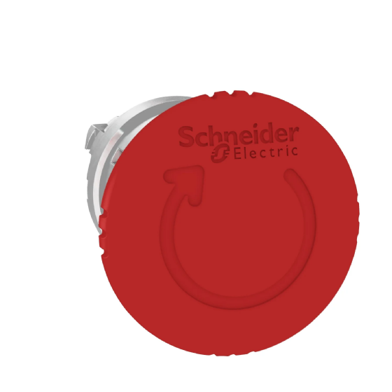 Cabeçote Botão Emergência Schneider Harmony XB4 40mm Gira p/ Liberar. Cód: ZB4BS844