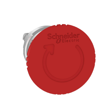 Cabeçote Botão Emergência Schneider Harmony XB4 40mm Gira p/ Liberar. Cód: ZB4BS844