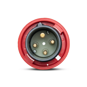 Plugue 3P+T Steck Shark 63A 440V 6h Vermelho IP67. Cód: S4576