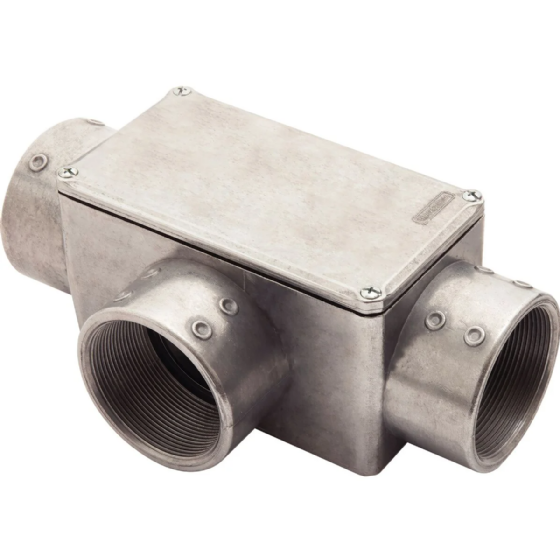Condulete Alumínio Tipo T 4" com Rosca com Tampa 56106/310