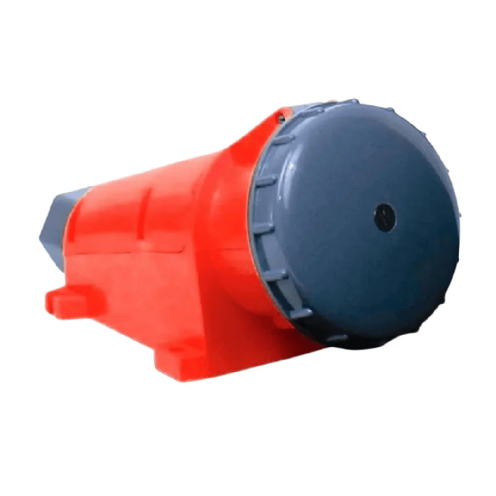 Tomada Sobrepor 3P+T Steck Shark 63A 440V 6h Vermelho IP67. Cód: S4506W