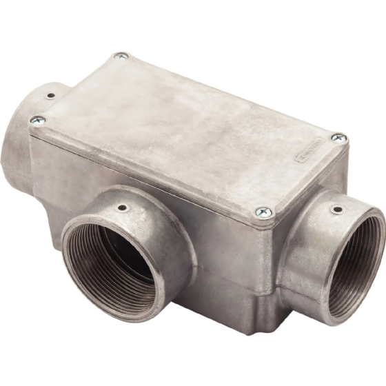 Condulete Alumínio Com Rosca BSP Tipo T 2" Com Tampa 56106/306
