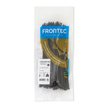 Abraçadeira Nylon Frontec 202 x 3,7 mm Preta UV (100un)