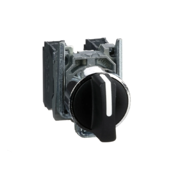 Seletor Schneider Harmony XB4 Metálico 3 Posições Fixas 2NA. Cód: XB4BD33