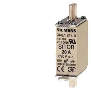Fusível Sitor Ultra-Rápido T000 25A. Cód: 3NE1815-0