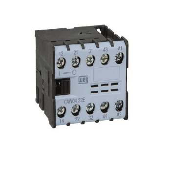 Mini Contator Auxiliar WEG CAW04-22-00V16 110VCA 2NA+2NF Cód: 12896402