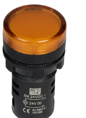 Sinaleiro LED WEG CSW-SD3, 220V, Cor Amarelo, 22mm. Cód: 12930903