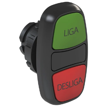 Botão Duplo Iluminado WEG CSW2-BDF21LD-WH, Liga/Desliga. Cód: 12914942