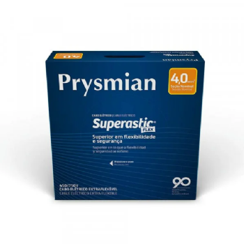 Cabo Flex Prysmian Superastic 750V 4, 0mm² Verde. Cód: 23236805