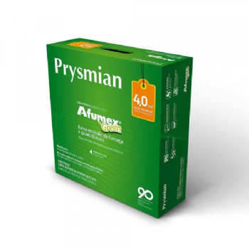 Cabo Afumex Flex Prysmian 750V 4, 0mm² Preto. Cód: 23923802 Rolo de 100 Metros