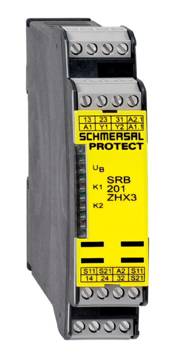 Relé de Segurança Schmersal 24VDC 2NA/1NF SRB 201 ZHX3. Cód: 13623703