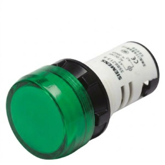 Sinaleiro LED 22mm Verde 24VCA/CC 3SB7213-6AA40-1AA0
