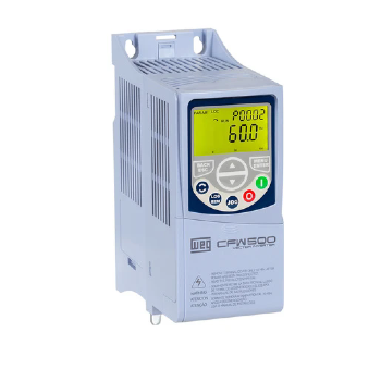 Inversor de Frequência WEG CFW500A06P1T4NB20G2, 3CV, 6.1A, 380-480V Trifásico, IP20. Cód: 15573823