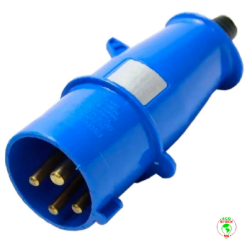 Plugue 3P+T Steck Newkon 16A 250V 9h Azul. Cód: N4079