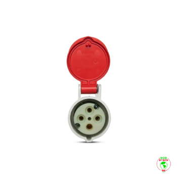 Acoplamento 3P+T Steck Newkon 16A 380V 6h Vermelho. Cód: N4056