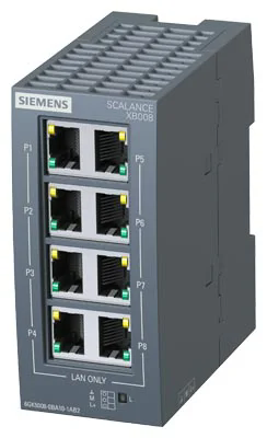 Switch Siemens Scalance XB008 8 Portas Unmanaged. Cód: 6GK5008-0BA10-1AB2