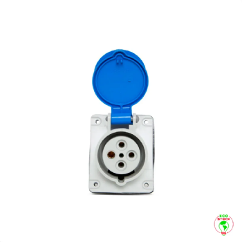 Tomada Embutir 2P+T Steck Newkon 16A 240V 6h Azul. Cód: N3046