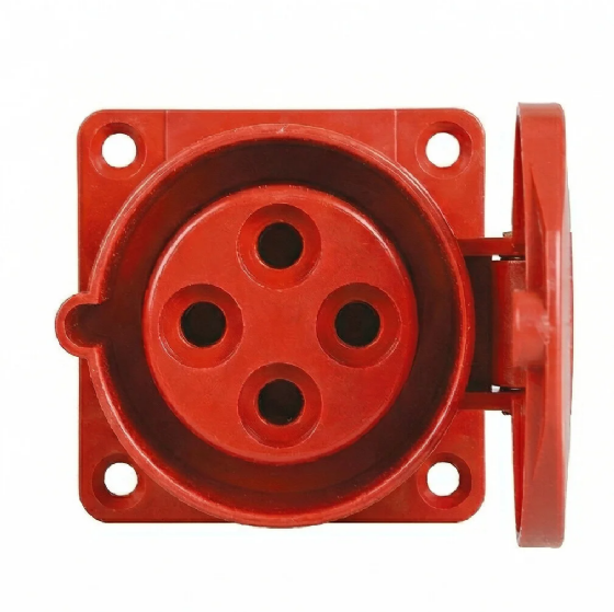 Tomada de Embutir Industrial WEG 3P+T 16A 220-240V 9H Azul. Cód: 14684949