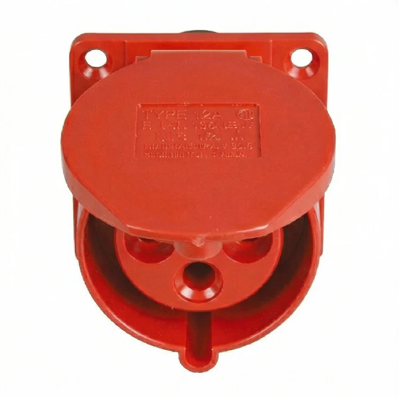 Tomada de Embutir Industrial WEG 3P+T 16A 220-240V 9H Azul. Cód: 14684949