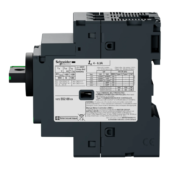 Disjuntor Motor Tripolar Schneider TeSys GV2P 2,5-4A. Cód: GV2P08
