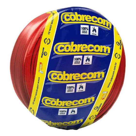 Cabo Flexível 750V 1,5mm² Vermelho (Rolo 100m) - Cobrecom