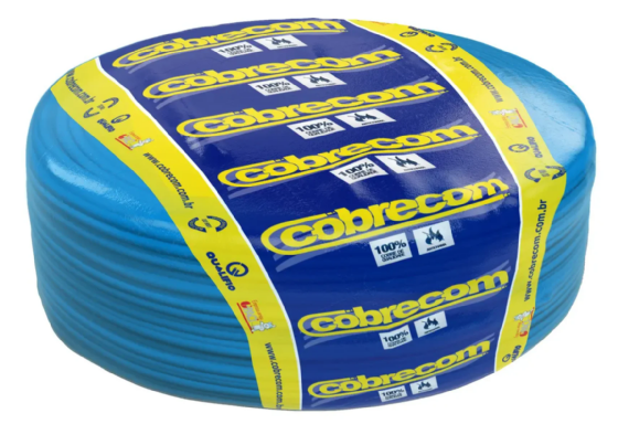Cabo Flexível 750V 6,0mm² Azul (Rolo 100m) - Cobrecom
