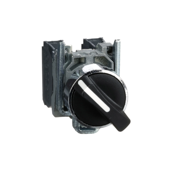 Seletor Schneider Harmony XB4 Metálico 2 Posições Fixas 1NA+1NF. Cód: XB4BD25