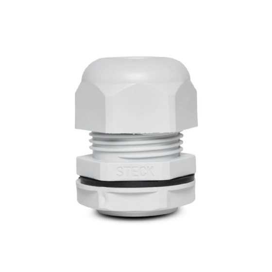Prensa Cabo Steck PVC Cinza Rosca BSP 1.1/4" Curta. Cód: S855CI