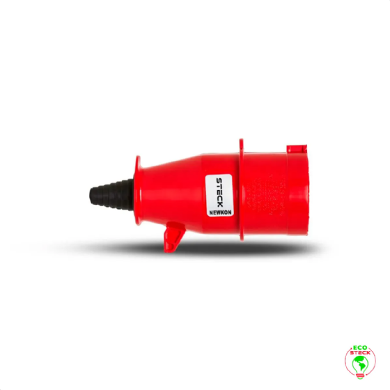Plugue 3P+T Steck Newkon 16A 440V 6h Vermelho. Cód: N4076