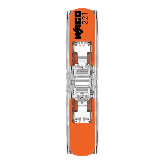 Conector de Emenda Rápida Inline (Em Linha) WAGO 2 Condutores 4mm² Linha 221 - Cód: 221-2411