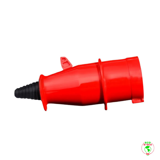 Plugue 3P+N+T Steck Newkon 32A 440V 6h Vermelho. Cód: N5276