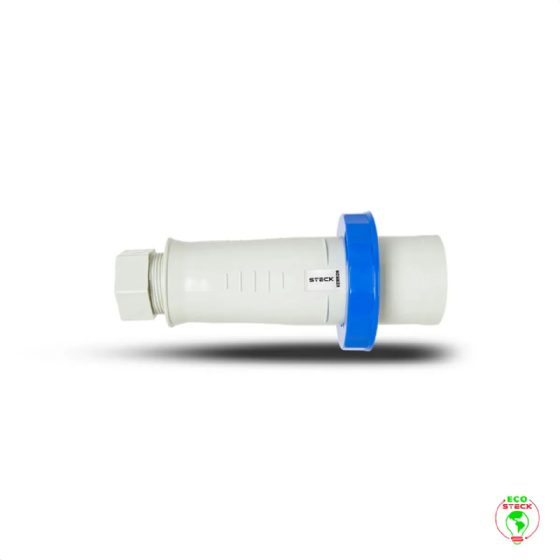 Plugue 3P+T Steck Newkon 63A 250V 9h Azul. Cód: N4579