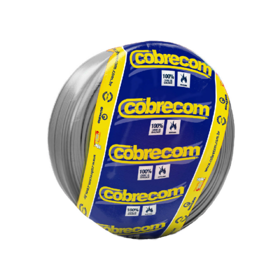 Cabo Flexível 750V 6,0mm² Cinza (Rolo 100m) - Cobrecom
