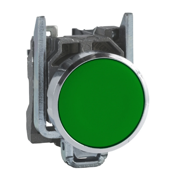 Botão de Pulso Schneider 22mm VD Metálico 1NA XB4BA31