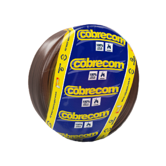 Cabo Flexível 750V 2,5mm² Marrom (Rolo 100m) - Cobrecom