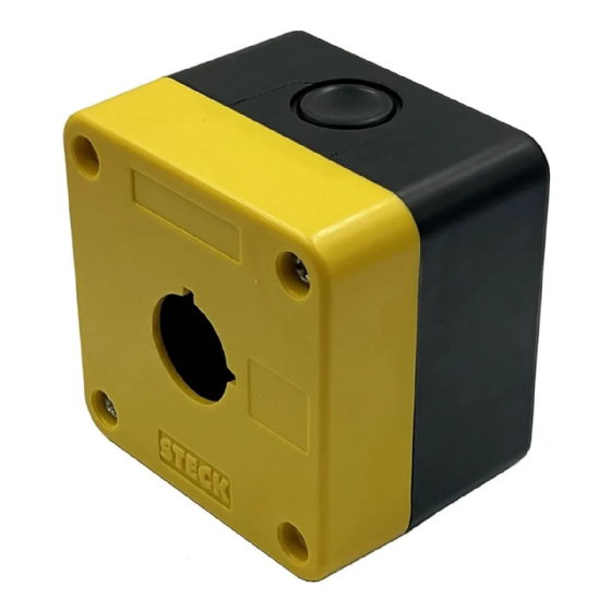 Botoeira de Comando Steck 1 Furo 22mm Vazia Cinza. Cód: SQ1K
