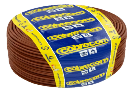 Cabo Flexível 750V 1,0mm² Marrom (Rolo 100m) - Cobrecom