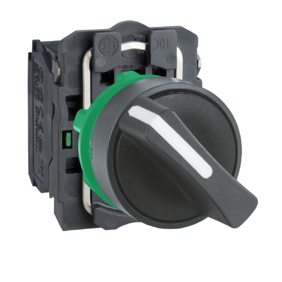 Seletor Schneider Harmony XB5 Plástico 2 Posições Fixas 2NA. Cód: XB5AD23