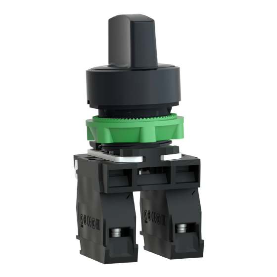 Seletor Schneider Harmony XB5 Plástico 3 Posições Fixas 2NA. Cód: XB5AD33
