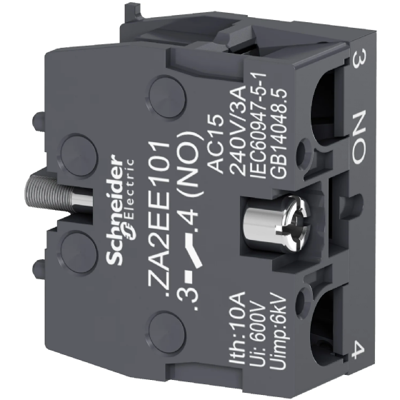 Bloco de Contato Schneider 1NA para Linha XA2 ZA2EE101