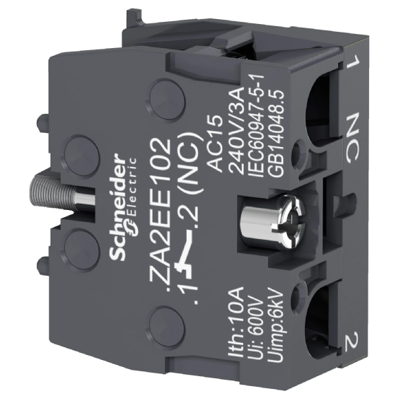 Bloco de Contato Schneider 1NF para Linha XA2 ZA2EE102