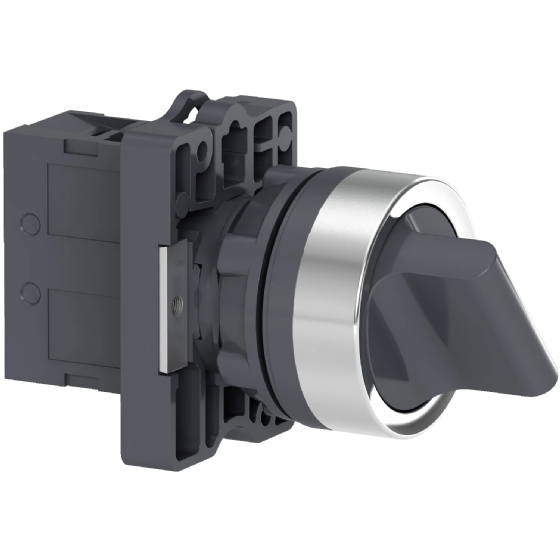 Seletor Schneider Easy Harmony XA2 Plástico 2 Posições Fixas 1NA. Cód: XA2ED21