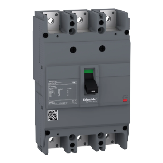 Disjuntor Caixa Moldada Tripolar Schneider EasyPact EZC 200A. Cód: EZC250N3200