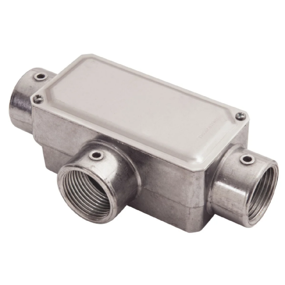 Condulete Alumínio Com Rosca BSP Tipo T 1" Com Tampa 56106/023