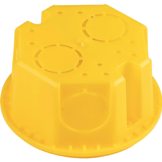 Caixa PVC 3x3 Amarela p/ Embutir 57500/043