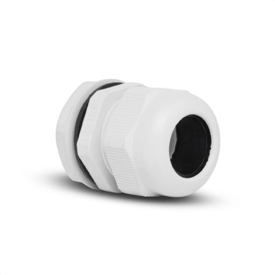 Prensa Cabo Steck PVC Cinza Rosca Métrica M25x1,5 Curta. Cód: S873CI